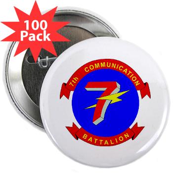 7CB - M01 - 01 - 7th Communication Battalion - 2.25" Button (100 pack) - Click Image to Close